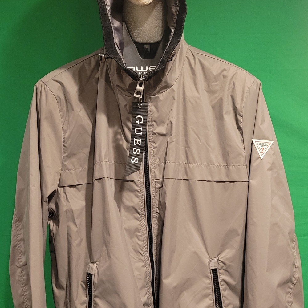 Guess Lightweight Gray Men's Polyester Jacket Size XL